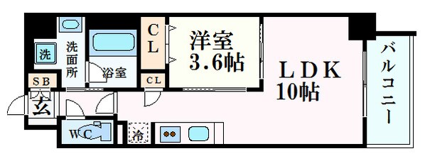 西梅田駅 徒歩4分 14階の物件間取画像